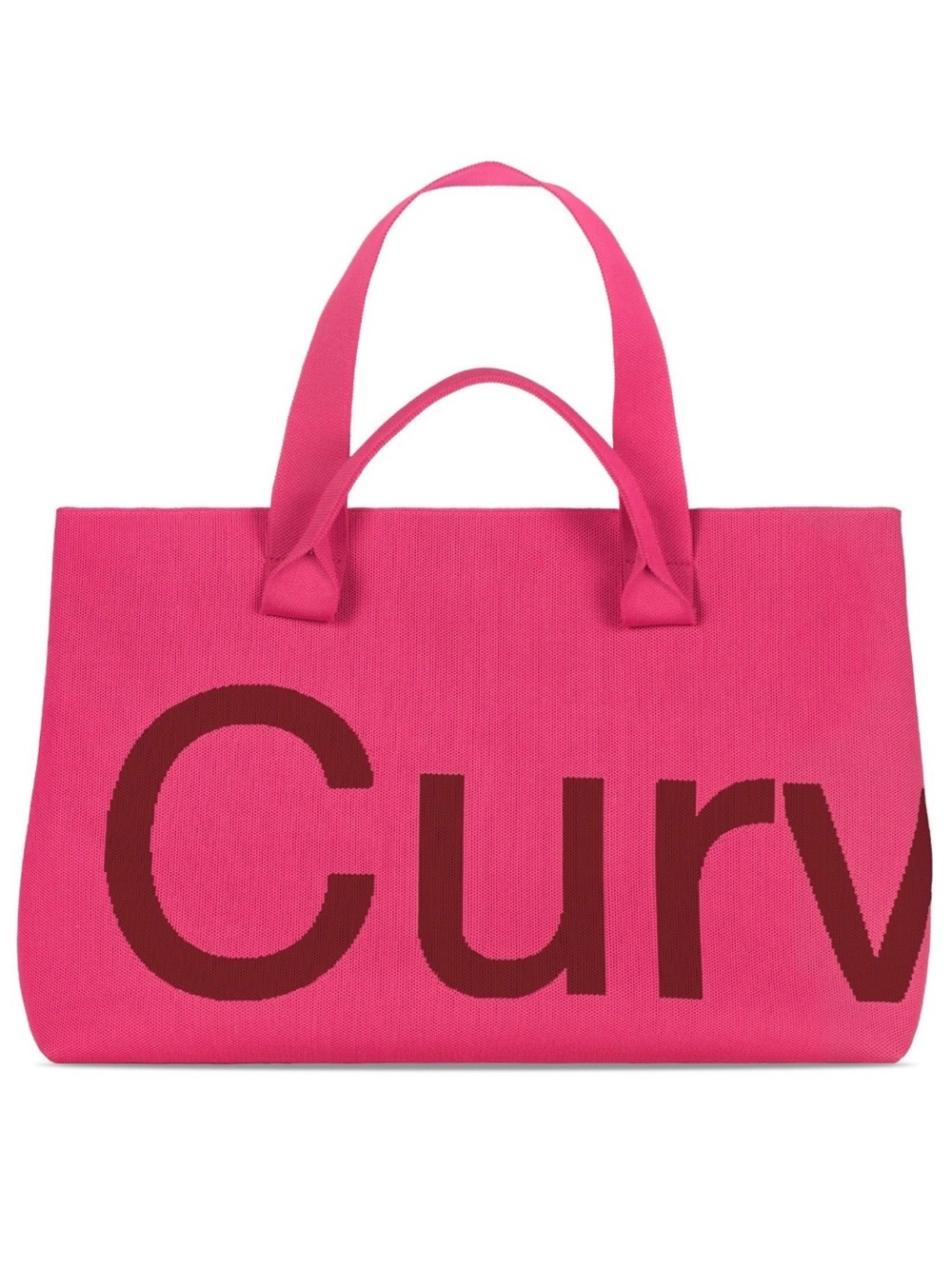 Merlot/Rose Pink Curves Tote Bag - Stylish Everyday Carry